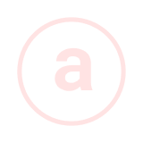 Lowercase letter 'a' inside a pink circle on a black background.