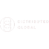 Logo with three interconnected circles and the text Distributed Global on a black background.