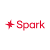 Spark company logo featuring a red star and the word 'Spark' in red text on a black background.