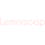 The word 'Lemniscap' written in a light pink stylized font on a black background.